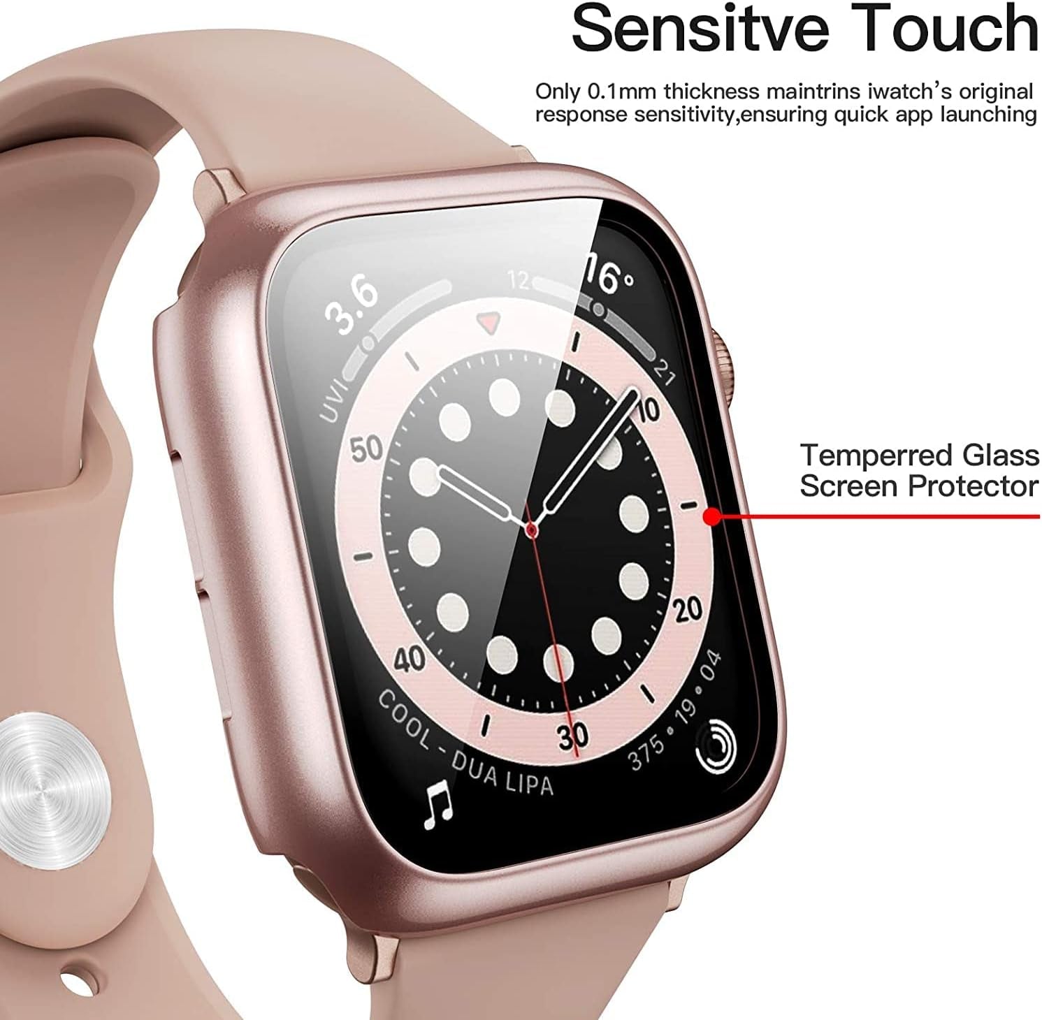 6 Pack Case for Apple Watch Series 9/8/7 45Mm Tempered Glass Screen Protector, Hard PC Ultra-Thin Scratch Resistant Full Protective Face Cover Bumper for Iwatch 45Mm Accessories